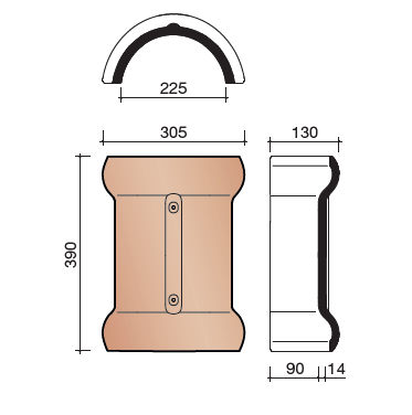 Ovh/vhv klassiek vorst vario dubbele wel halfrond blauw gesmoord 706