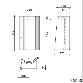 Brugse shedgevelpan links  blauw-grijs