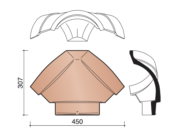 Bisch se vorsthoed tussen 1 vorst en 2 vorsten als noordboom bruin 668