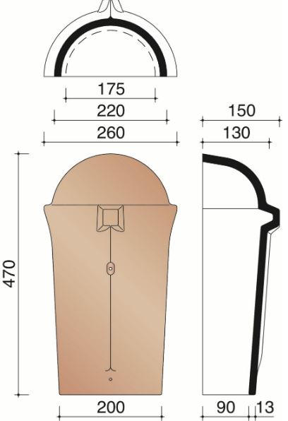 Vhv vario beginnoordboom conisch bruin geglazuurd 670