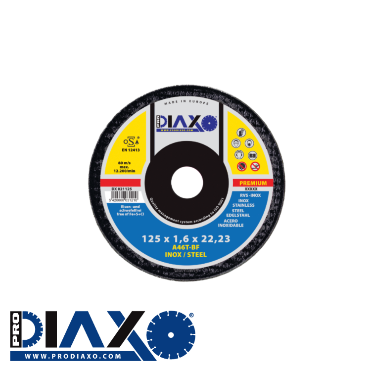Prax snijschijf inox/staal 125x1,6mm premium