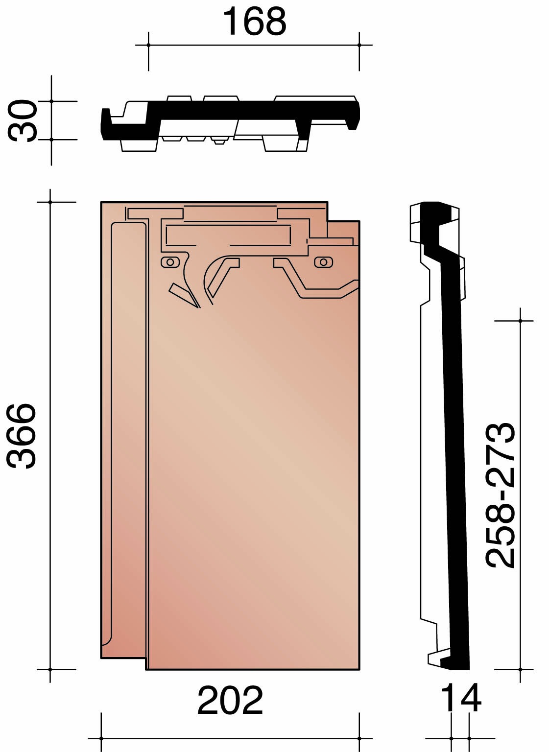 Migeon vauban dakgootventilatiepan gewolkt 875