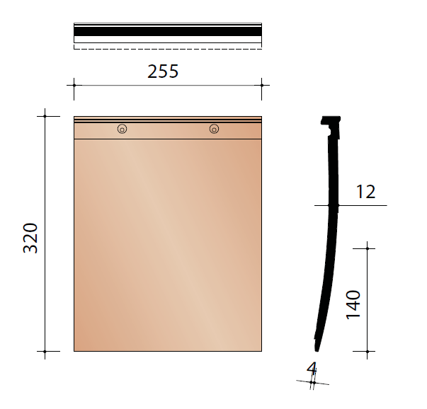 Kor tegelpan elfino agaatgrijs 10st/pak eur/1000st 697