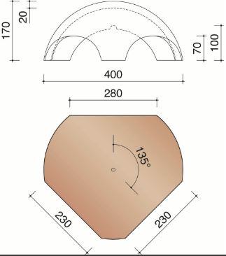 Kor vorsthoed 1 vorst 1200/2 noordbomen 3100 vario 18 mat zwart 741