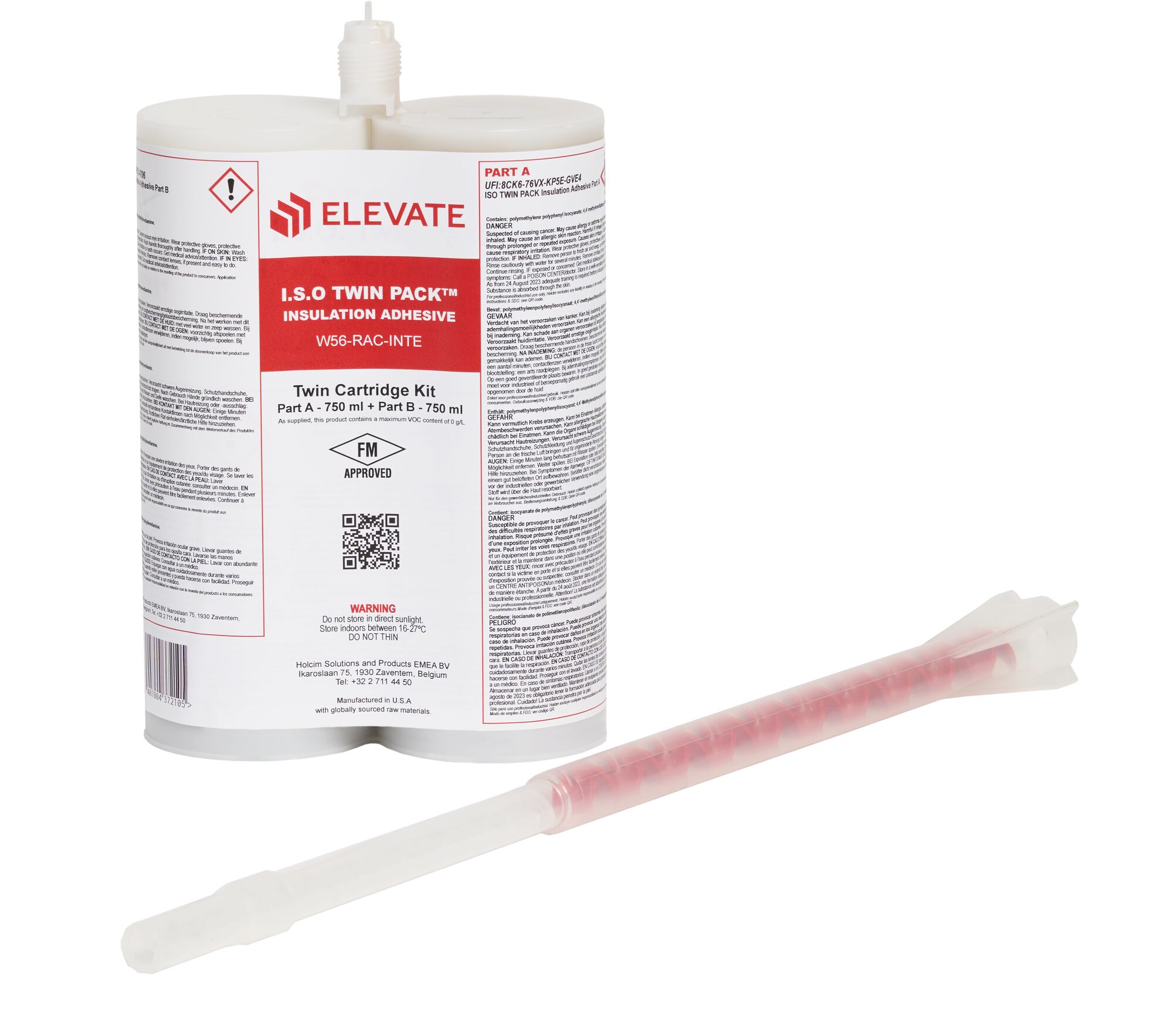 Elevate iso twin pack insulation adhes 4st/ds eur/ds
