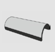 Cedral alterna vorst halfrond donkergrijs eur/st