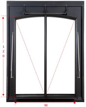 Dakvenster metaal v  90x120 geb/vert verd