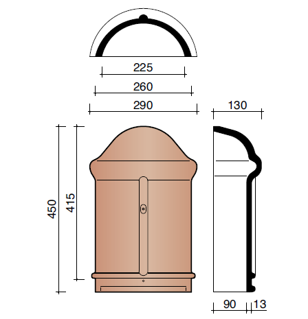 Tradiva beginnoordboom vario halfrond 225mm gewolkt 875