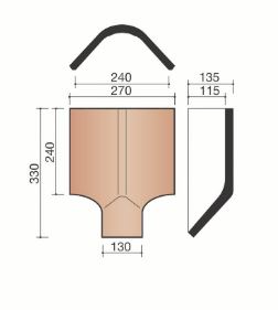Pontigny verbindstuk 1 vorst/2 noordbomen vieilli naturel 892