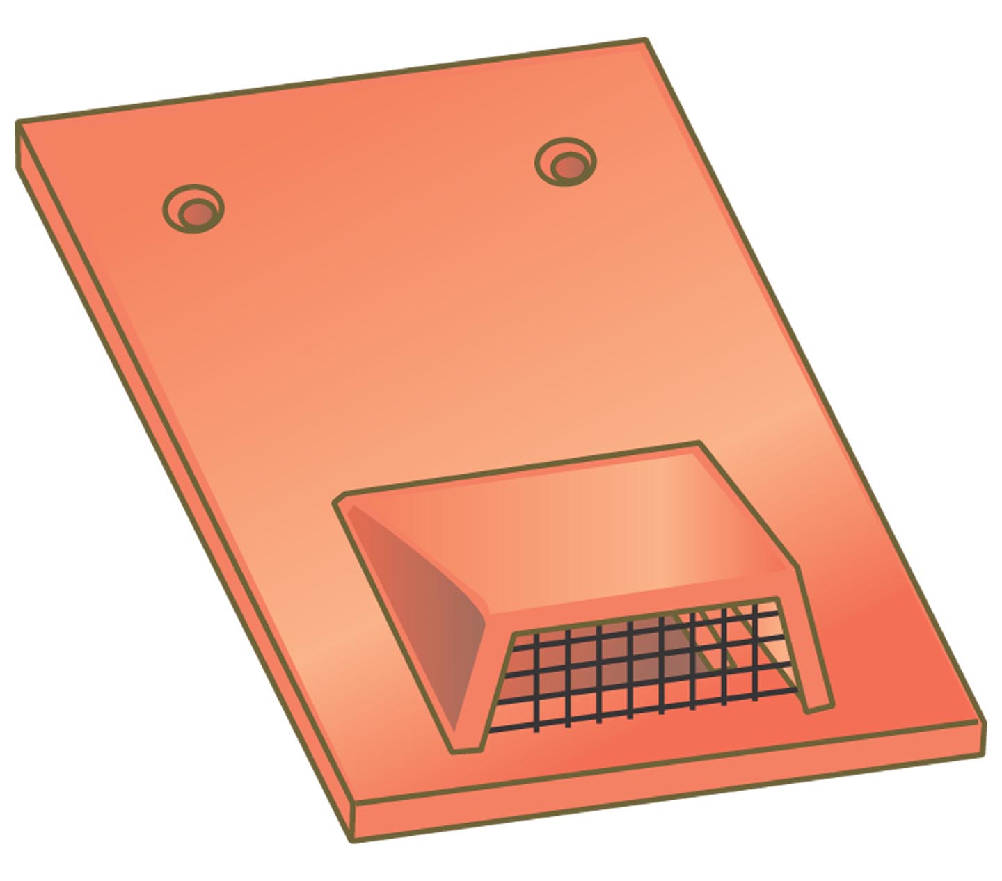 Ml elysee ventilatiepan rood gevlamd