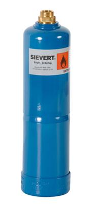 Sievert gasfles 0,34kg zonder kraan haak eur/st
