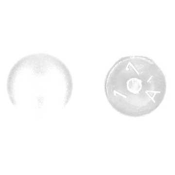 Pg afdekkap met pin wit ral 9010 blister