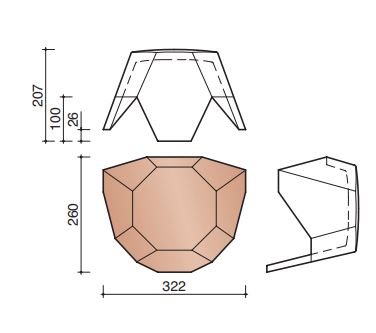 Migeon actua/nueva vorsthoed voor hoekige vorsten 3 richtingen titaangrijs 709