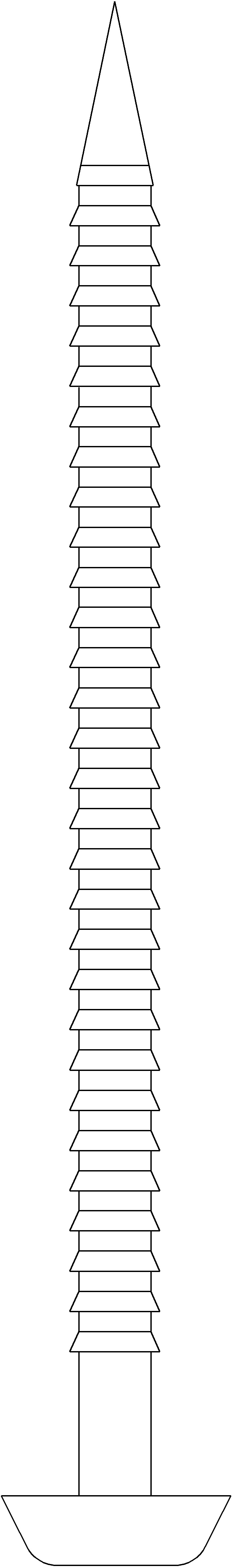 Dp 1091 schroefnagel polytop 40mm 0003 500st/ds eur/ds