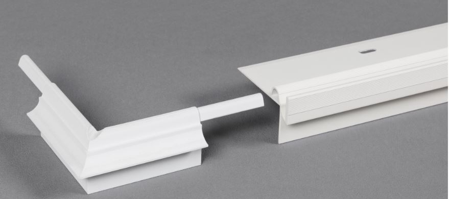 Alu dakrand iconik zwart structuur ral 9005 easy corner hoek buiten eur/st