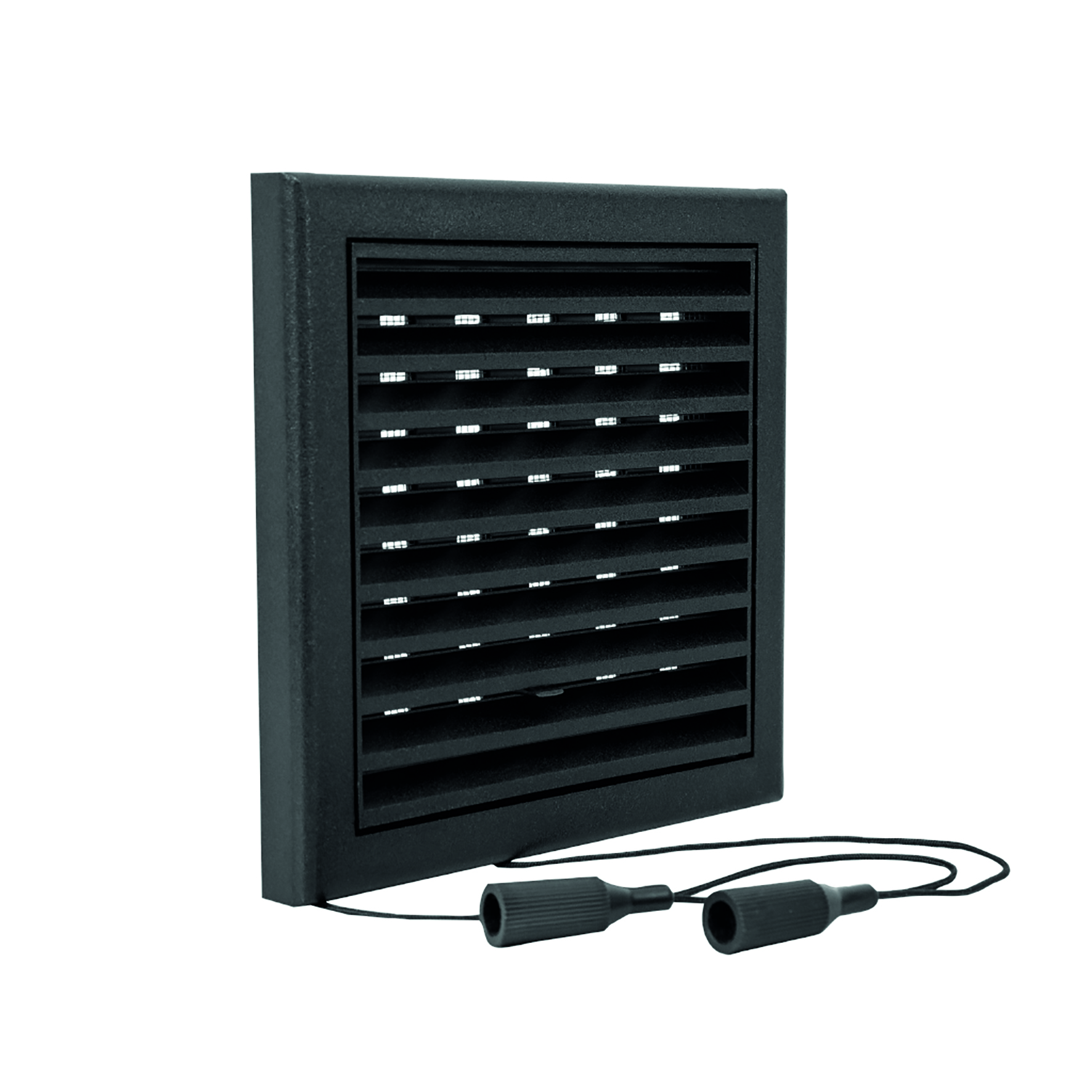 Renson 732 rooster pvc 250x250 9005 structuur eur/st