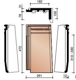 Migeon actua gevelpan rechts titaanwit 923