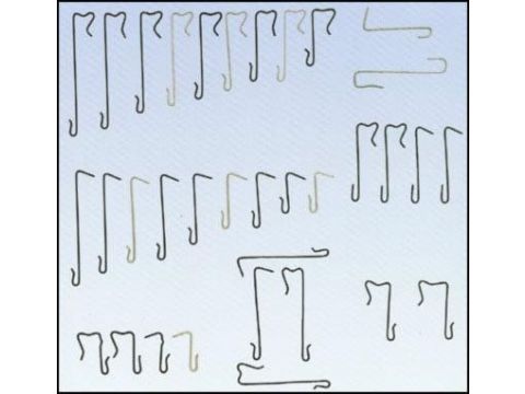 Inox hanghaken c-color/zwart 130/2,7 f17 lat 25 500st/ds eur/ds “inox aisi430 kwaliteit”