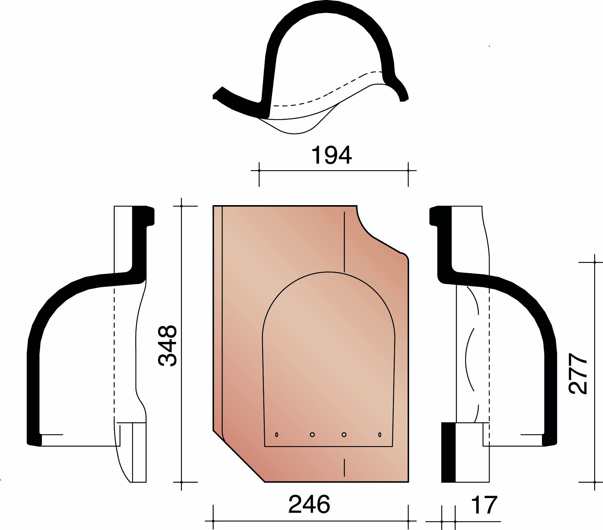 Kor duivenpan 451 rustiek 872