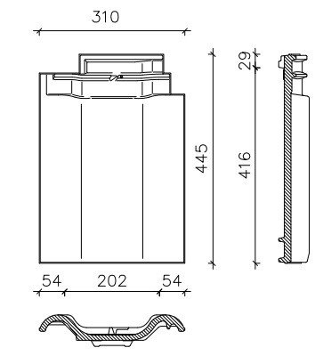 Crea dubbele wel pan harmonica havana bruin engobe eur/st 674